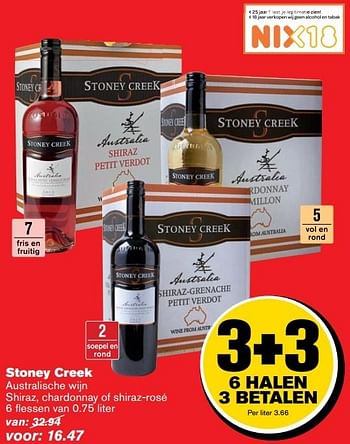 Aanbiedingen Stoney creek - Witte wijnen - Geldig van 01/02/2017 tot 07/03/2017 bij Hoogvliet