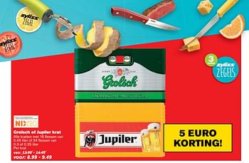 Aanbiedingen Grolsch of jupiler krat - Huismerk - Hoogvliet - Geldig van 01/02/2017 tot 07/03/2017 bij Hoogvliet