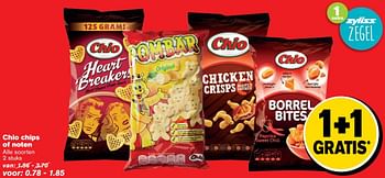 Aanbiedingen Chio chips of noten - Chio - Geldig van 01/02/2017 tot 07/03/2017 bij Hoogvliet