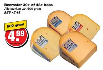 Aanbiedingen Beemster 30+ of 48+ kaas - Beemster - Geldig van 01/02/2017 tot 07/03/2017 bij Hoogvliet