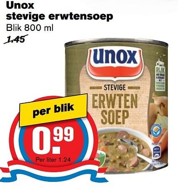 Aanbiedingen Unox stevige erwtensoep - Unox - Geldig van 01/02/2017 tot 07/03/2017 bij Hoogvliet