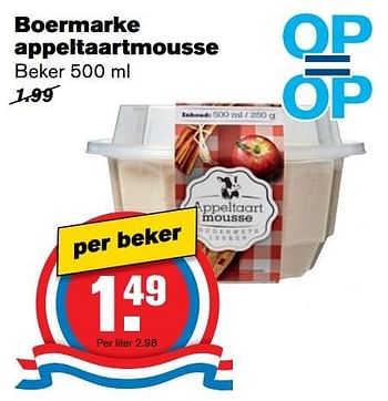 Aanbiedingen Boermarke appeltaartmousse - Huismerk - Hoogvliet - Geldig van 01/02/2017 tot 07/03/2017 bij Hoogvliet