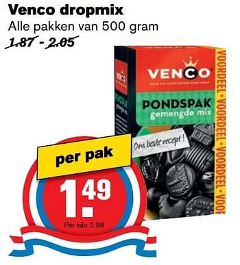 Aanbiedingen Venco dropmix - Venco - Geldig van 01/02/2017 tot 07/03/2017 bij Hoogvliet