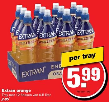 Aanbiedingen Extran orange - Extran energy - Geldig van 01/02/2017 tot 07/03/2017 bij Hoogvliet