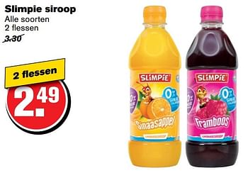 Aanbiedingen Slimpie siroop - Slimpie - Geldig van 01/02/2017 tot 07/03/2017 bij Hoogvliet