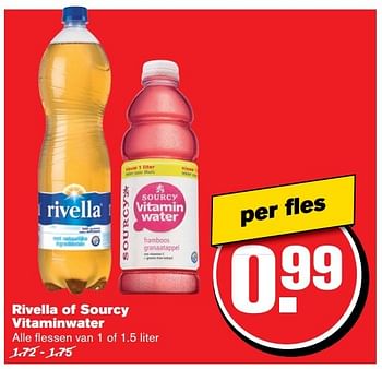Aanbiedingen Rivella of sourcy vitaminwater - Rivella - Geldig van 01/02/2017 tot 07/03/2017 bij Hoogvliet