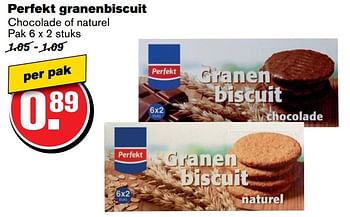 Aanbiedingen Perfekt granenbiscuit - Perfekt - Geldig van 01/02/2017 tot 07/03/2017 bij Hoogvliet