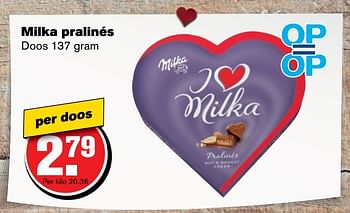 Aanbiedingen Milka pralinés - Milka - Geldig van 01/02/2017 tot 07/03/2017 bij Hoogvliet