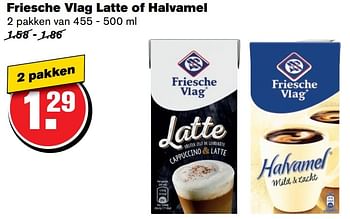 Aanbiedingen Friesche vlag latte of halvamel - Friesche Vlag - Geldig van 01/02/2017 tot 07/03/2017 bij Hoogvliet
