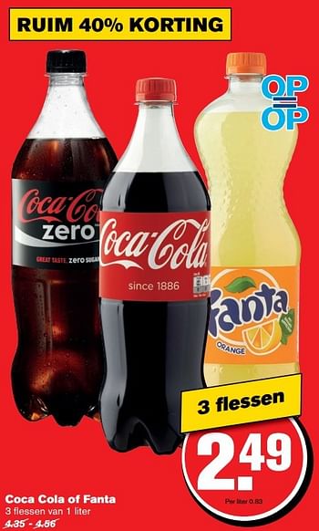 Aanbiedingen Coca cola of fanta - Fanta - Geldig van 01/02/2017 tot 07/03/2017 bij Hoogvliet