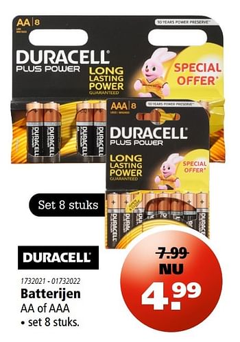 Aanbiedingen Batterijen - Duracell - Geldig van 26/01/2017 tot 08/02/2017 bij Marskramer