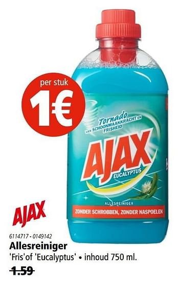Aanbiedingen Allesreiniger - Ajax - Geldig van 26/01/2017 tot 08/02/2017 bij Marskramer