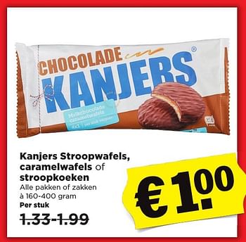 Aanbiedingen Kanjers stroopwafels, caramelwafels of stroopkoeken - Kanjers - Geldig van 05/03/2017 tot 11/03/2017 bij Plus