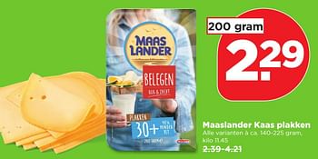 Aanbiedingen Maaslander kaas plakken - Maaslander - Geldig van 05/03/2017 tot 11/03/2017 bij Plus