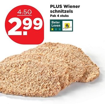 Aanbiedingen Plus wiener schnitzels - Huismerk - Plus - Geldig van 05/03/2017 tot 11/03/2017 bij Plus