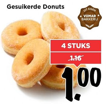 Aanbiedingen Gesuikerde donuts - Huismerk Vomar - Geldig van 05/02/2017 tot 11/02/2017 bij Vomar