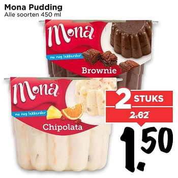 Aanbiedingen Mona pudding - Mona - Geldig van 05/02/2017 tot 11/02/2017 bij Vomar