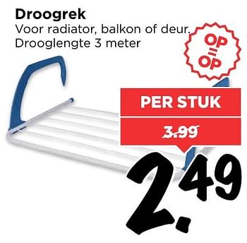 Aanbiedingen Droogrek - Huismerk Vomar - Geldig van 05/02/2017 tot 11/02/2017 bij Vomar