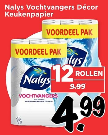 Aanbiedingen Nalys vochtvangers décor keukenpapier - Nalys - Geldig van 05/02/2017 tot 11/02/2017 bij Vomar