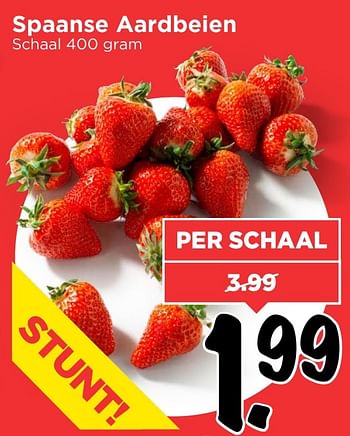 Aanbiedingen Spaanse aardbeien - Huismerk Vomar - Geldig van 05/02/2017 tot 11/02/2017 bij Vomar