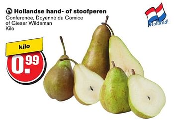 Aanbiedingen Hollandse hand- of stoofperen - Huismerk - Hoogvliet - Geldig van 08/02/2017 tot 14/02/2017 bij Hoogvliet