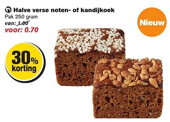 Aanbiedingen Halve verse noten- of kandijkoek - Huismerk - Hoogvliet - Geldig van 08/02/2017 tot 14/02/2017 bij Hoogvliet