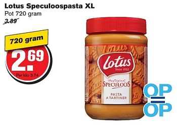 Aanbiedingen Lotus speculoospasta xl - Lotus Bakeries - Geldig van 08/02/2017 tot 14/02/2017 bij Hoogvliet