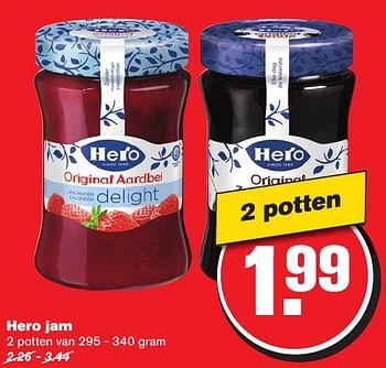 Aanbiedingen Hero jam - Hero - Geldig van 08/02/2017 tot 14/02/2017 bij Hoogvliet