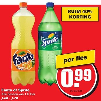Aanbiedingen Fanta of sprite - Fanta - Geldig van 08/02/2017 tot 14/02/2017 bij Hoogvliet