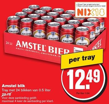 Aanbiedingen Amstel blik - Amstel - Geldig van 08/02/2017 tot 14/02/2017 bij Hoogvliet