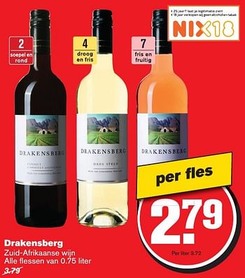 Aanbiedingen Drakensberg - Rosé wijnen - Geldig van 08/02/2017 tot 14/02/2017 bij Hoogvliet