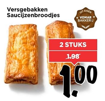 Aanbiedingen Versgebakken saucijzenbroodjes - Huismerk Vomar - Geldig van 05/02/2017 tot 11/02/2017 bij Vomar