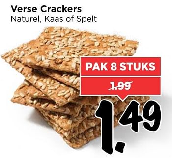 Aanbiedingen Verse crackers naturel, kaas of spelt - Huismerk Vomar - Geldig van 05/02/2017 tot 11/02/2017 bij Vomar