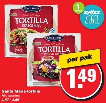 Aanbiedingen Santa maria tortilla - Santa Maria - Geldig van 08/02/2017 tot 14/02/2017 bij Hoogvliet