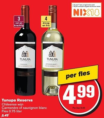 Aanbiedingen Tunupa reserva - Rode wijnen - Geldig van 08/02/2017 tot 14/02/2017 bij Hoogvliet