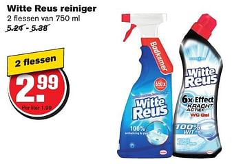 Aanbiedingen Witte reus reiniger - Witte reus - Geldig van 08/02/2017 tot 14/02/2017 bij Hoogvliet