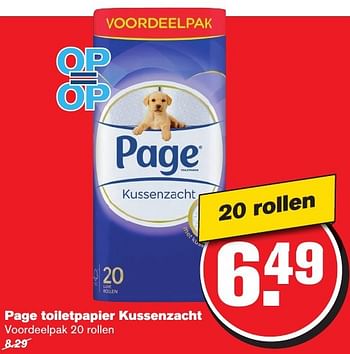 Aanbiedingen Page toiletpapier kussenzacht - Page - Geldig van 08/02/2017 tot 14/02/2017 bij Hoogvliet