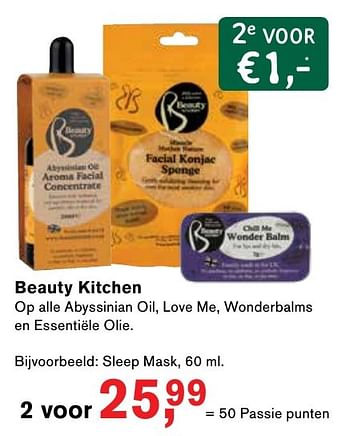 Aanbiedingen Beauty kitchen sleep mask - Beauty Kitchen - Geldig van 23/01/2017 tot 12/02/2017 bij Holland & Barrett