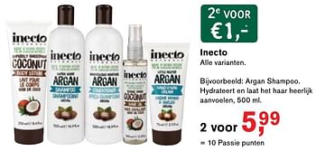 Aanbiedingen Inecto argan shampoo. hydrateert en laat het haar heerlijk aanvoelen - Inecto - Geldig van 23/01/2017 tot 12/02/2017 bij Holland & Barrett