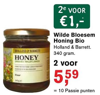 Aanbiedingen Wilde bloesem honing bio - Huismerk - Essenza - Geldig van 23/01/2017 tot 12/02/2017 bij Holland & Barrett