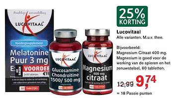 Aanbiedingen Lucovitaal magnesium citraat - Lucovitaal - Geldig van 23/01/2017 tot 12/02/2017 bij Holland & Barrett