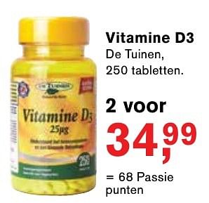 Aanbiedingen Vitamine d3 - De Tuinen - Geldig van 23/01/2017 tot 12/02/2017 bij Holland & Barrett