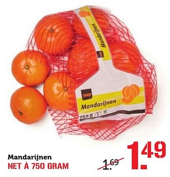 Aanbiedingen Mandarijnen - Huismerk - Coop - Geldig van 05/02/2017 tot 12/02/2017 bij Coop