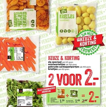 Aanbiedingen Gekruide aardappelpartjes + sla speciaal - Huismerk - Coop - Geldig van 05/02/2017 tot 12/02/2017 bij Coop