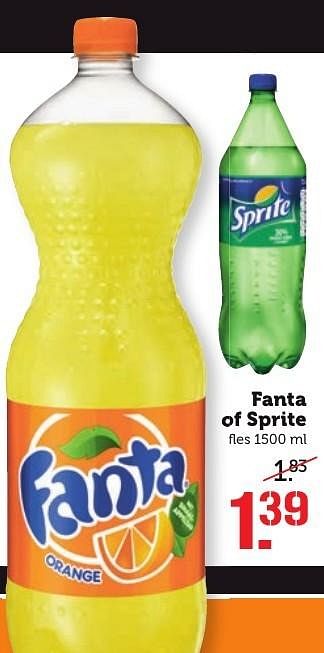 Aanbiedingen Fanta of sprite - The Coca Cola Company - Geldig van 05/02/2017 tot 12/02/2017 bij Coop