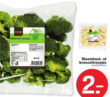 Aanbiedingen Bloemkool- of broccoliroosjes - Huismerk - Coop - Geldig van 05/02/2017 tot 12/02/2017 bij Coop