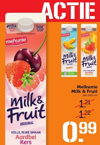 Aanbiedingen Melkunie milk + fruit - Melkunie - Geldig van 05/02/2017 tot 12/02/2017 bij Coop