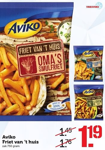 Aanbiedingen Aviko friet van `t huis - Aviko - Geldig van 05/02/2017 tot 12/02/2017 bij Coop
