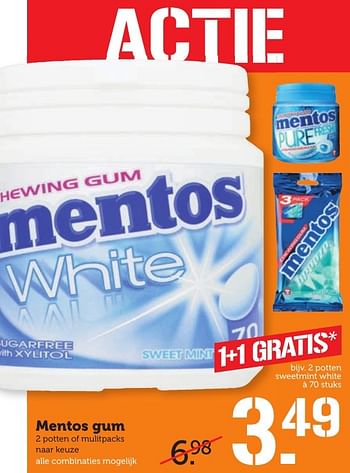 Aanbiedingen Mentos gum - Mentos - Geldig van 05/02/2017 tot 12/02/2017 bij Coop