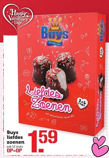 Aanbiedingen Buys liefdes zoenen - Buys - Geldig van 05/02/2017 tot 12/02/2017 bij Coop